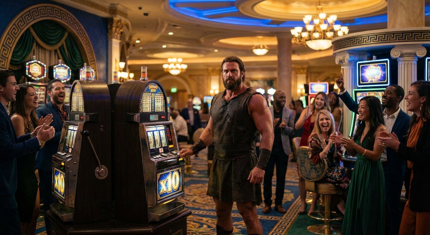 พิชิตโบนัสกับยอดมนุษย์ Hercules สล็อตค่าย Joker ที่ขึ้นชื่อเรื่องฟีเจอร์คูณเงินรางวัล - hercules-slot-joker-review